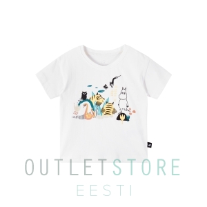 Reima T-shirt Moomin Tussilago Off white, size 104